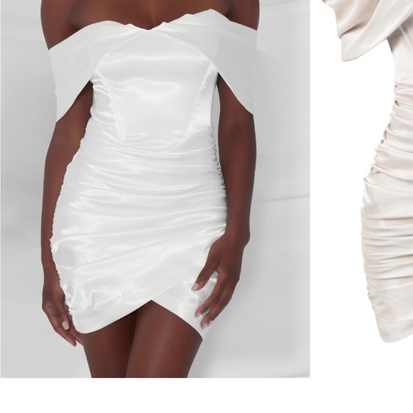 Ivory satin corset dress - divine satin corset dress in ivory size L - Picture 5 of 6